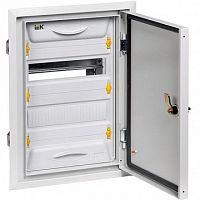 Распределительный шкаф UNIVERSAL 72 мод., IP31, встраиваемый, сталь, серая дверь, с клеммами |  код. MKM12-V-2x36-31-Z-U |  IEK
